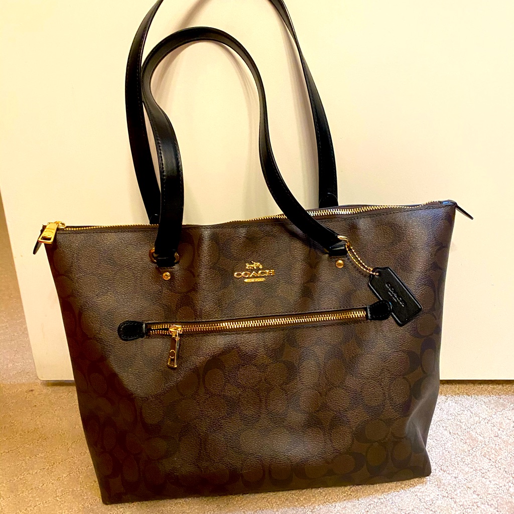 100% Authentic Coach Signature Gallery Tote Purse Handbag